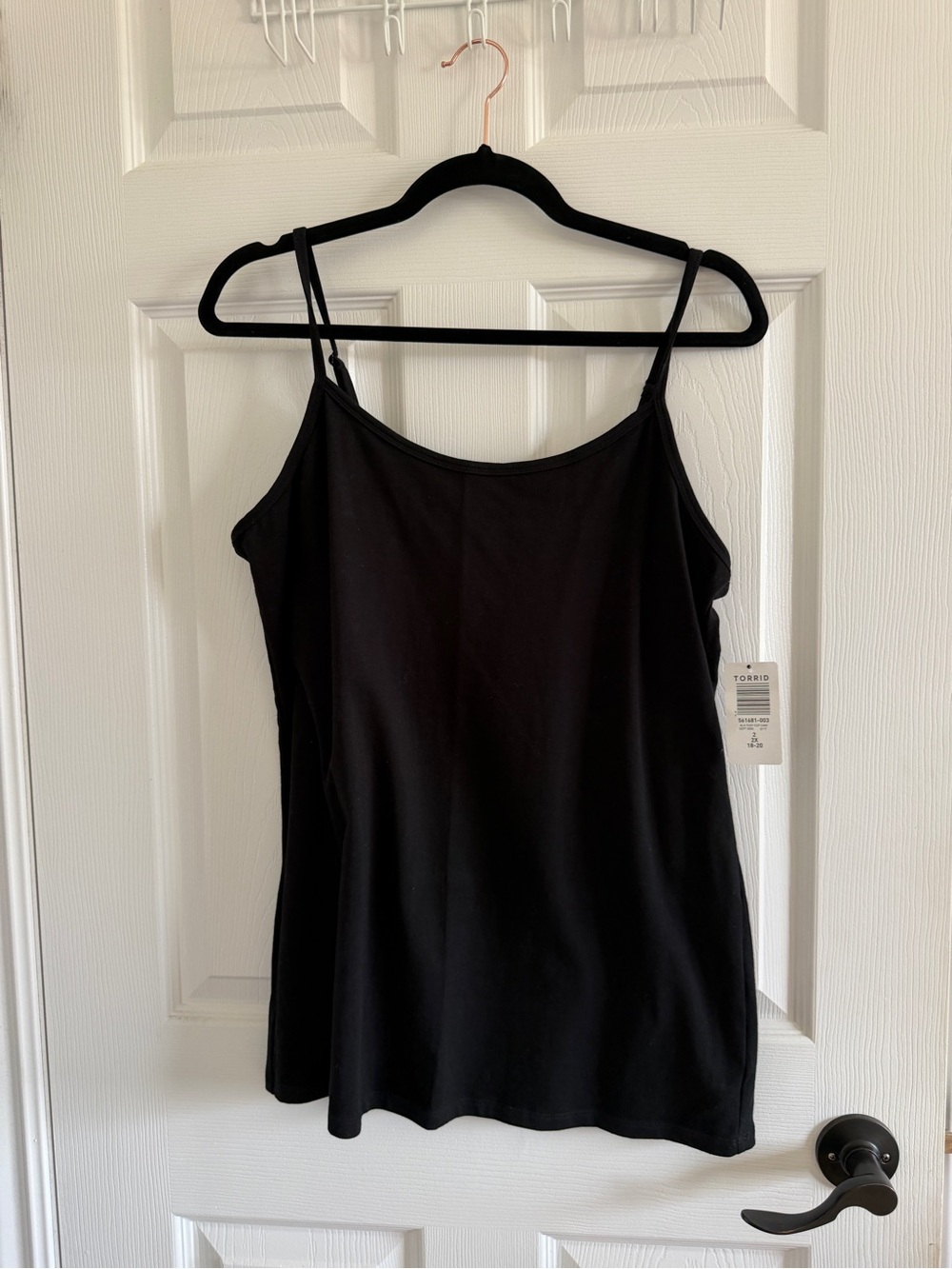 NWT - torrid Foxy Black Adjustable Strap Camisole Tank